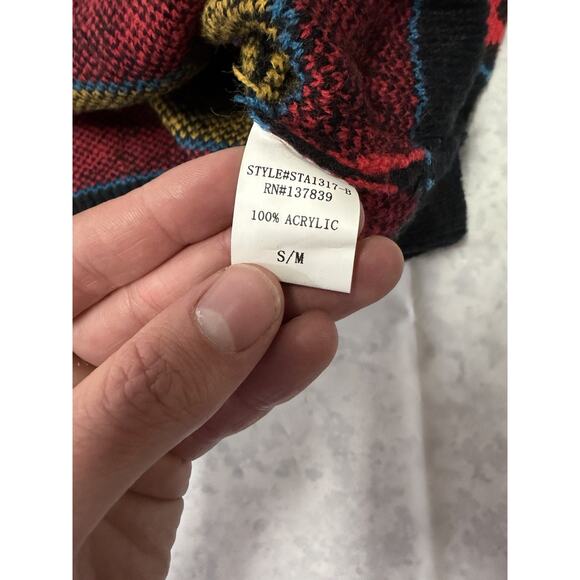 Duck Print Debut Sweater Size S/M Long sleeve Primarily Black - Picture 5 of 8